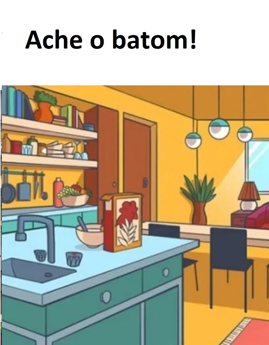 Encontre o batom na cozinha!!