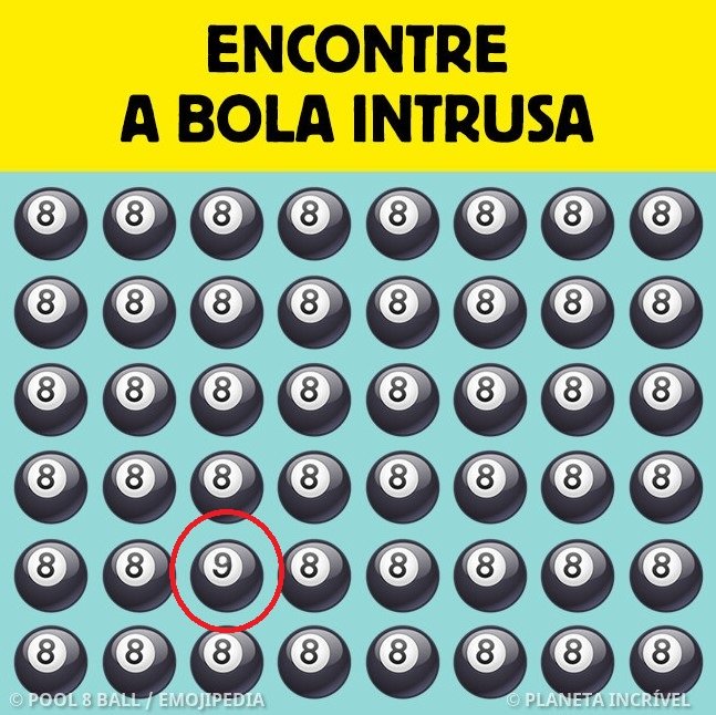 Encontre a bola intrusa!!