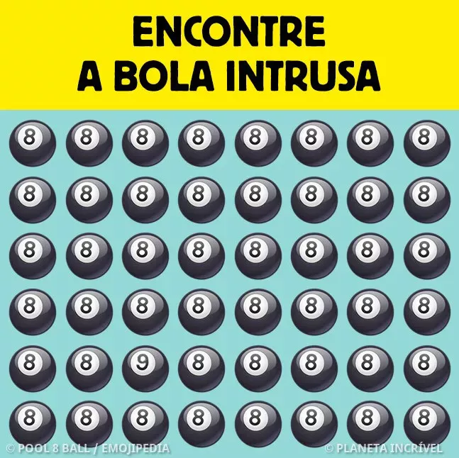 Encontre a bola intrusa!!